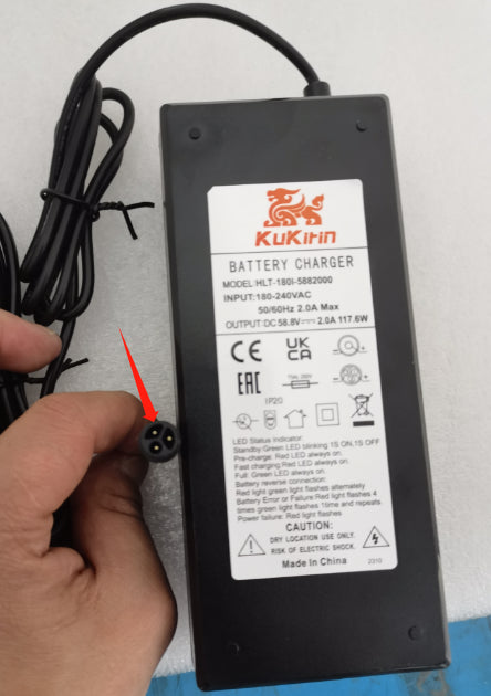 Carica batteria 58.8V 2A (Versione B ) per Monopattino Elettrico Kugoo KuKirin G3 Pro